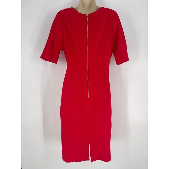 Eliza J Red Fitted Dress (B14#8) - Picture 3 of 10